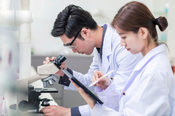 Scientists in lab